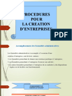 Les Formalitées Administratives de Création Séance 6