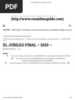 Ronald Megiddo - EL JUBILEO FINAL - 2033