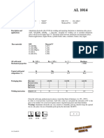 Aluminium Electrode With 12%si: Size (MM) 2,5x350 3,2x350 4,0x350 Packets/Carton Kg/Packet Kg/Carton