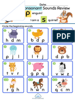 H D M B D P N L M: Beginning Consonant Sounds Review