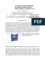 77 GHZ Traffic Radar Sensor For Speed Enforcement Measuring Speed and Distance