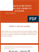 Differences Between British and American English