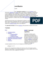 Generalized Coordinates: Constraint Equations