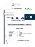 MUS 100, SUPPORT DU COURS en LIGNE