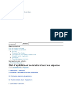 État D'agitation Et Conduite À Tenir en Urgence - Psychiatrie