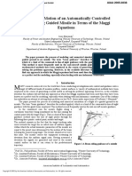 Modelling of Motion of An Automatically Controlled Beam Riding Guided Missile in Terms of The Maggi Equations