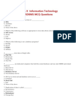 MCQ On RDBMS UNIT 3