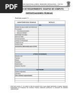 Tablas de Requerimientos LABCOM