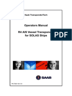 Operators Manual R4 Ais Vessel Transponder For Solas Ships: Saab Transpondertech