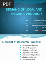 Demand of Local and Organic Products: Kishor