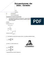 Ecuaciones de Segundo Grado-5to Grado