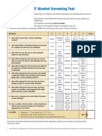 Alcohol Audit Screening Tool mk4