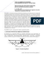 Cálculo Simplificado de Capacidad Portante para Cimientos en Ladera