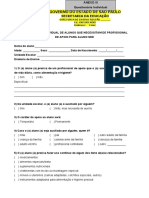 Anexo III - Modelo de Questionário Individual