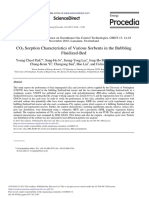 Sciencedirect: Co Sorption Characteristics of Various Sorbents in The Bubbling Fluidized-Bed