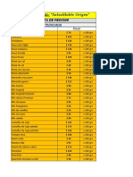 Almacen Natural - SaludaHable Origen - Lista de Precios