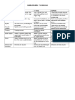 Sample Rubric For Singing