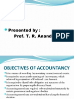 Presented By: Prof. T. R. Anand: Book Keeping and Accountancy