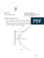 Activity 22: To Construct A Parabola. Cardboard, White Paper, Sketch Pen, Pencil, Compass, Ruler Etc