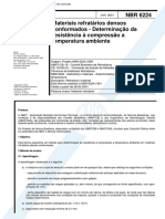 NBR 6224 - Materiais Refratarios Densos Conformados - Determinacao Da Resistencia A Compressao A Temperatura Ambiente