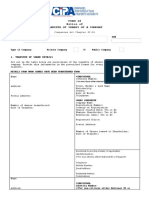 Form 14 Notice of Transfer of Shares of A Company: Companies Act Chapter 42:01