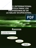 Código Internacional de Ética para Los Profesionales de La Salud Ocupacional