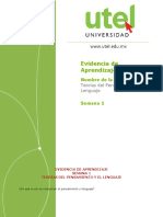 Teorías Del Pensamiento y El Lenguaje - Semana 1 Evidencia de Aprendizaje