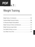 Section 7: Weight Training: by Ade Roberts