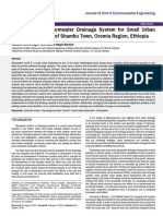 Assessment of Stormwater Drainage System For Small Urban Watershed: A Case of Shambu Town, Oromia Region, Ethiopia