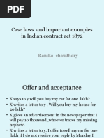 Case Laws in Indian Contract Act 1872