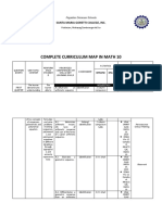 Complete Curriculum Map in Math 10: Santa Maria Goretti College, Inc