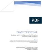 Project Proposal: Simulating and Forward Kinematics On Robotic Arm Using Python and Coppeliasim