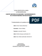 Conquistadores Pentecostales Plan de Trabajo Nacional