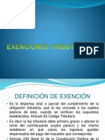 Exenciones y Exoneraciones Tributarias