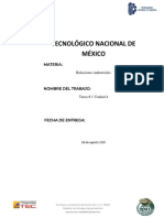 Tarea #1 Unidad 4 Relaciones Industriales