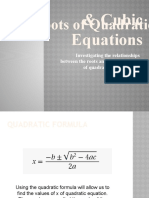 Roots of Quadratic & Cubic Equations