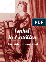 Isabel La Católica, Su Vida y Santidad - Un Carmelita Descalzo 1987 - 118 Págs