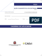 Caderno Do Aplicador: Avaliação Diagnóstica de Entrada