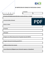 Formulario Guia de Inspeccion de Servicio de Consulta de Psicologia Clinica