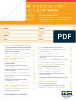 How Ready Are You For Iso 27001? Self-Assessment Questionnaire