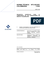 NTC Iso 17025