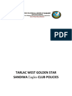 Tarlac West Golden Star Sandiwa Club Policies: Eagles