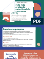 Sobre La Más Generalizada Degradación de La Vida Amorosa