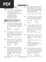 Exercise # 1: Two Dimensional Motion: General Study