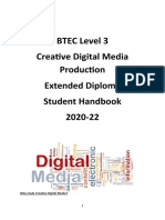 BTEC Level 3 Creative Digital Media Production Extended Diploma Student Handbook 2020-22