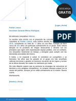 Modelo Carta Renuncia Partido Politico