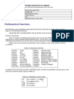 Mathematical Functions: Polytechnic Institute of Tabaco