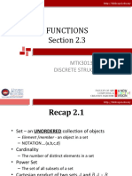 Functions Section 2.3: MTK3013 Discrete Structures