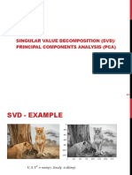 Singular Value Decomposition (SVD) / Principal Components Analysis (Pca)