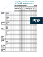 Month: Daily Check List For Anesthesia Department Room No